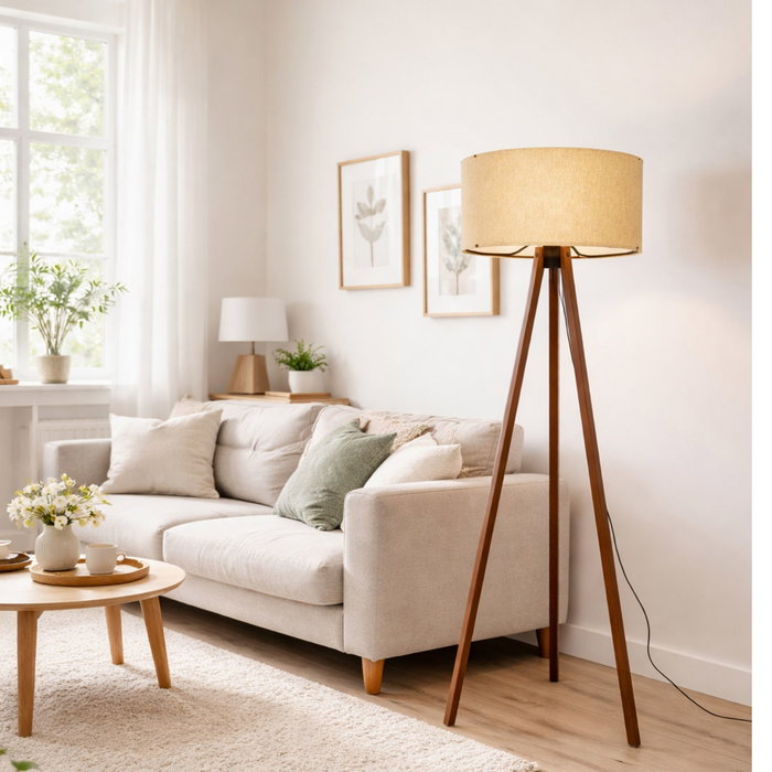 Opviq AYD-2935 Lámpara de pie de madera Beige Opviq AYD-2935 Lámpara de pie de madera Beige